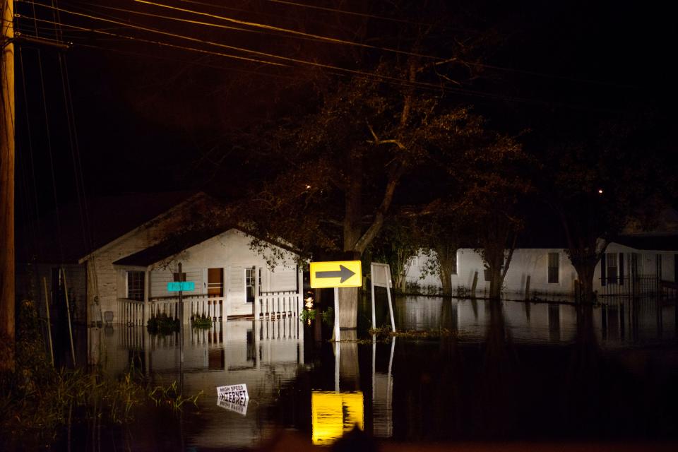 Flooded homes seen in Lumberton after the historic flooding brought on by Hurricane Florence in 2018. Some areas of Eastern North Carolina saw massive flooding just two years after similar events caused by Hurricane Matthew.