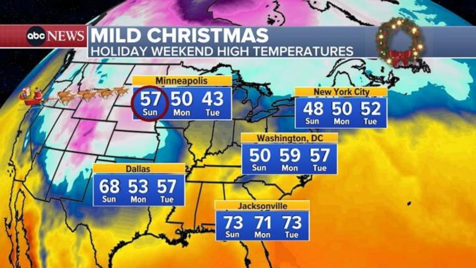 PHOTO: The high temperatures is expected to peak in the middle 50s. (ABC News)