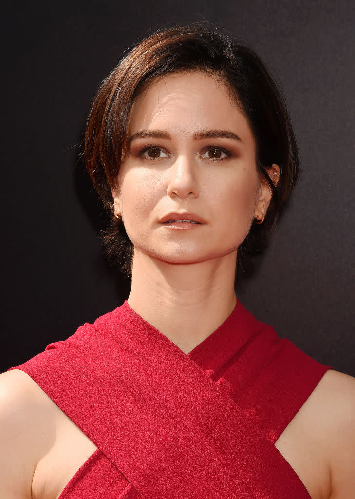 Katherine Waterston in <span title="Edited">Proenza Schouler. </span>(Photo: Getty Images)