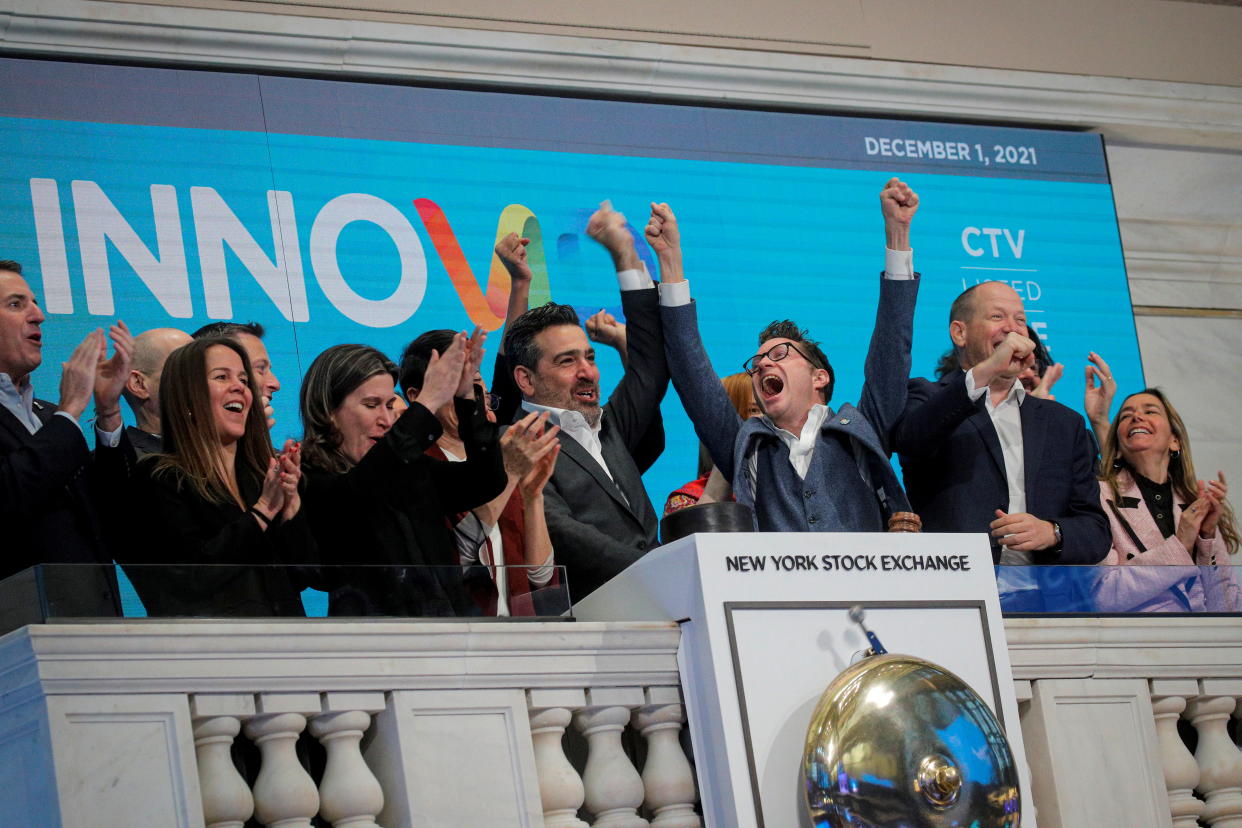 pension funds Zvika Netter, Co-Founder and CEO of Innovid, rings the opening bell to celebrate his company’s listing at the New York Stock Exchange (NYSE) in New York City, U.S., December 1, 2021.  REUTERS/Brendan McDermid