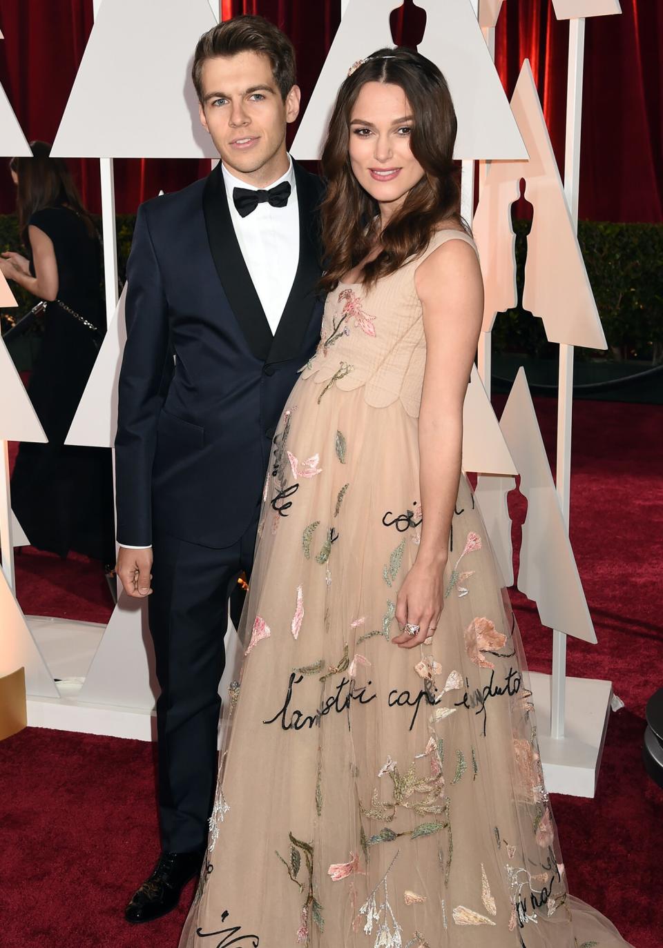 James Righton and Keira Knightley attend the 87th Annual Academy Awards at Hollywood & Highland Center on February 22, 2015 in Hollywood, California