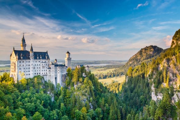 best places to visit in germany including Neuschwanstein Castle in the Bavarian Alps