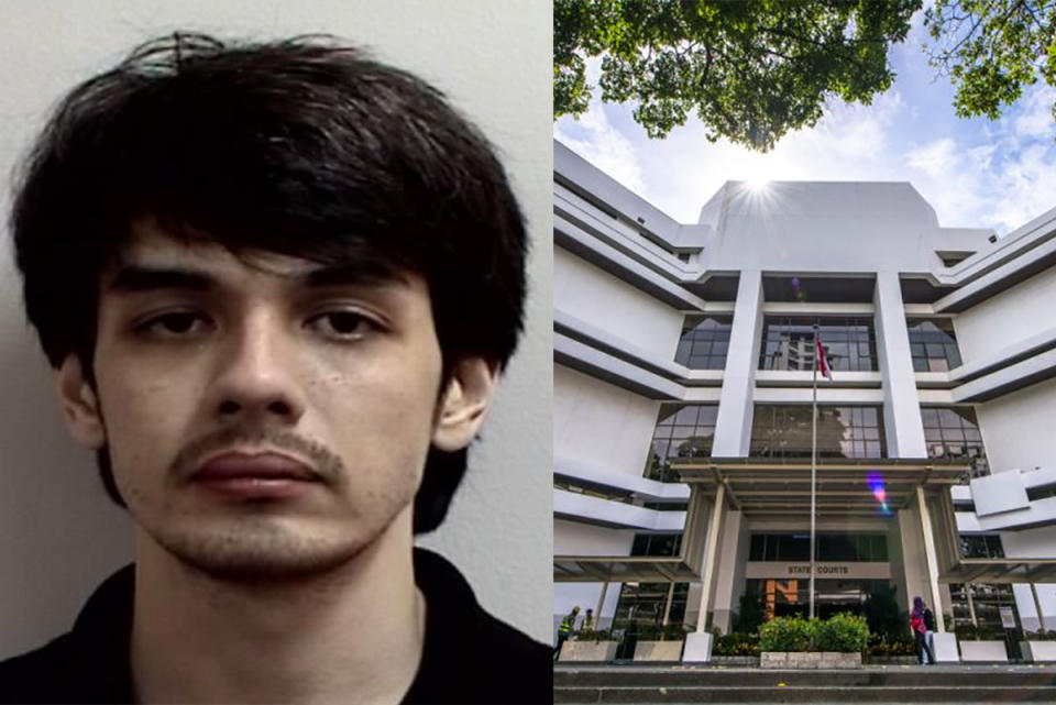 Rigel Douglas Wong was sentenced to three-and-a-half years in jail and 12 strokes of the cane for robbery and theft in a house. PHOTOS: Singapore Police Force, Yahoo News Singapore