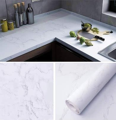 Upgrade your kitchen counters with contact paper