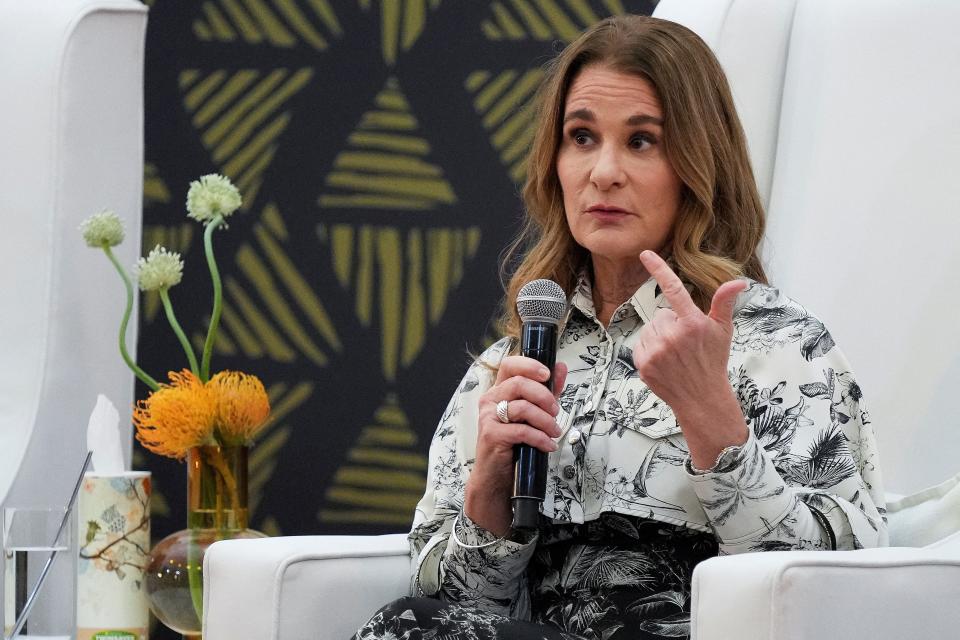FILE PHOTO: Global philanthropist Melinda French Gates attends the Discussion on Ending Child Marriage and Empowering Adolescent Girls at the Centre for the Book in Cape Town, South Africa November 16, 2023. REUTERS/Nic Bothma/File Photo