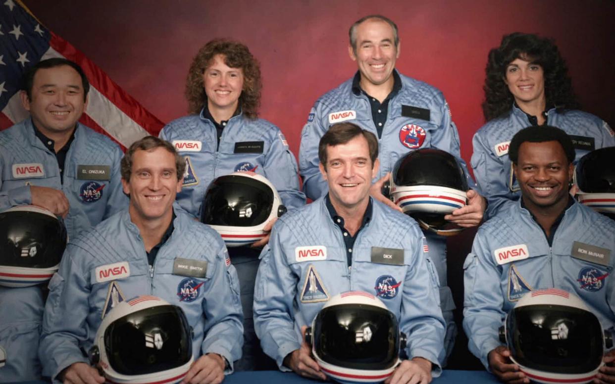 The seven astronauts who died in the explosion of the Challenger space shuttle explosion, in January 1986 - NASA/Netflix