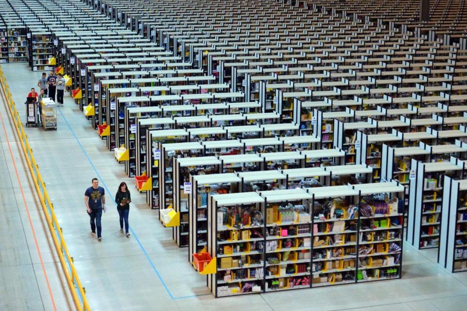 Inside Rugeley’s Amazon distribution centre (DAILY MAIL / BRUCE ADAMS)