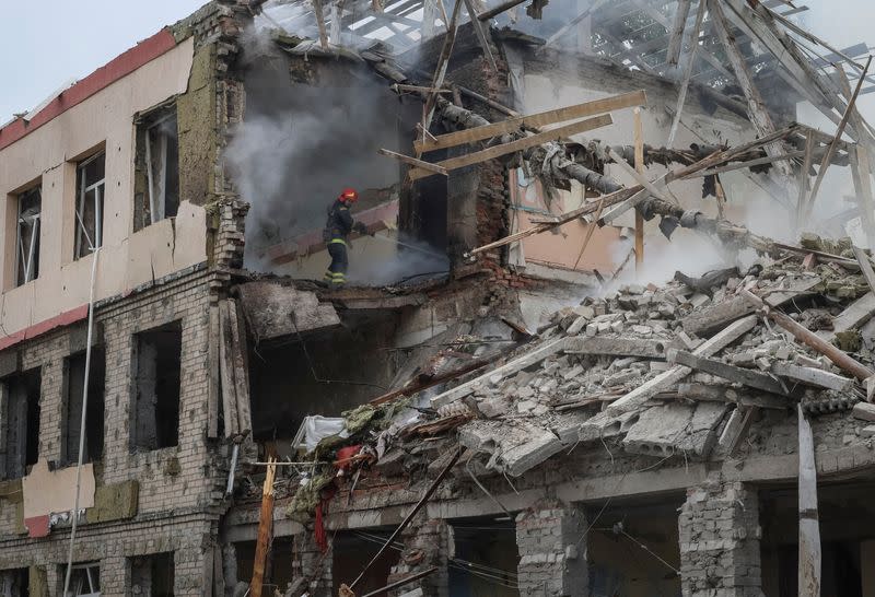 FILE PHOTO: Russia's attack on Ukraine continues, in Kramatorsk