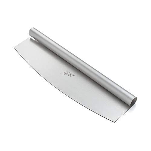 10) 14" Large Stainless Steel Rocking Pizza Knife Cutter