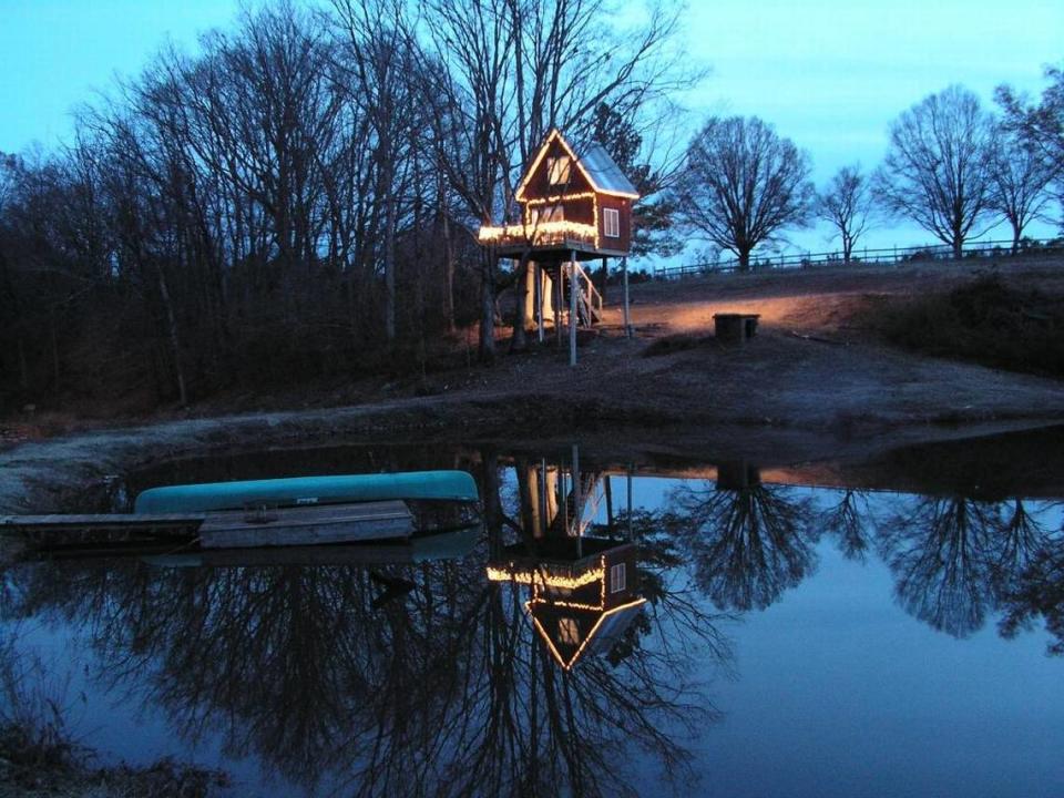Two treehouses at Treehouse Vineyards in Monroe are available to be rented by guests.