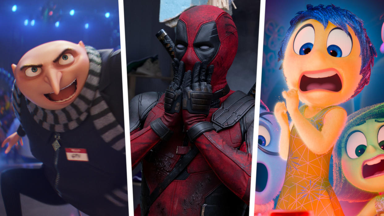 Despicable Me 4, Deadpool & Wolverine, and Inside Out 2 are among the biggest summer blockbusters of 2024. (Universal/Marvel/Pixar/Disney)