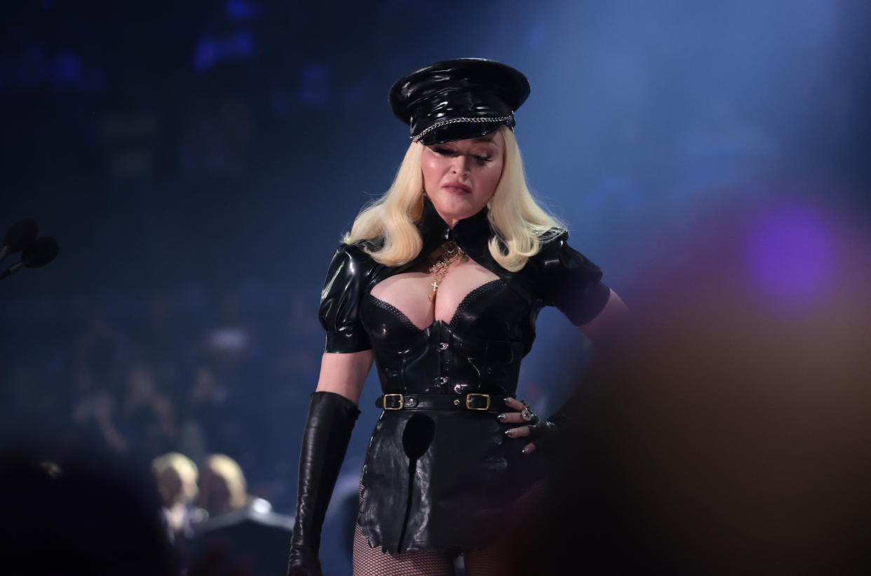 NEW YORK, NEW YORK - SEPTEMBER 12: Madonna performs onstage during the 2021 MTV Video Music Awards at Barclays Center on September 12, 2021 in the Brooklyn borough of New York City. (Photo by Mike Coppola/Getty Images for MTV/ViacomCBS)