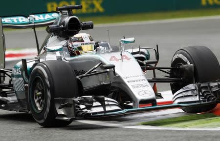 Formula One - F1 - Italian Grand Prix 2015 - Autodromo Nazionale Monza, Monza, Italy - 4/9/15 Mercedes' Lewis Hamilton in action during practice Mandatory Credit: Action Images / Hoch Zwei Livepic