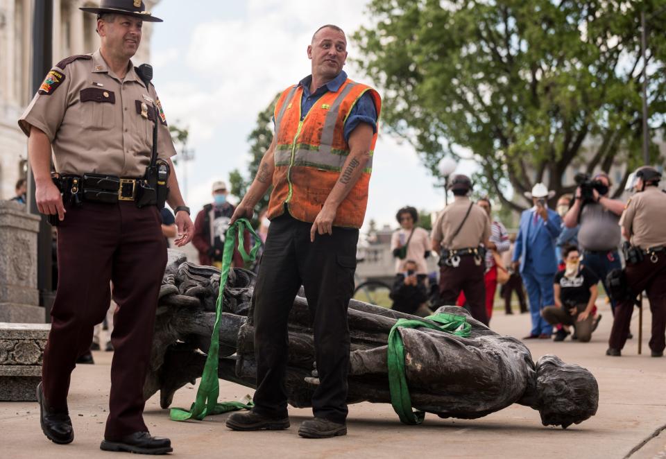 Christopher Columbus Statue Toppled