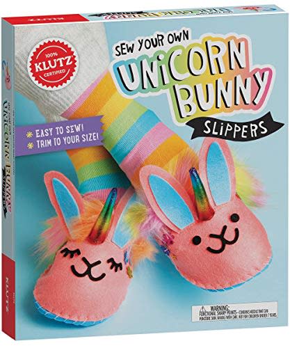 Klutz Sew Your Own Unicorn Bunny Slippers (Amazon / Amazon)