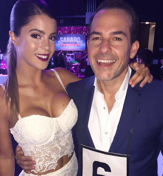 Carlos Calderón y su ex novia. 