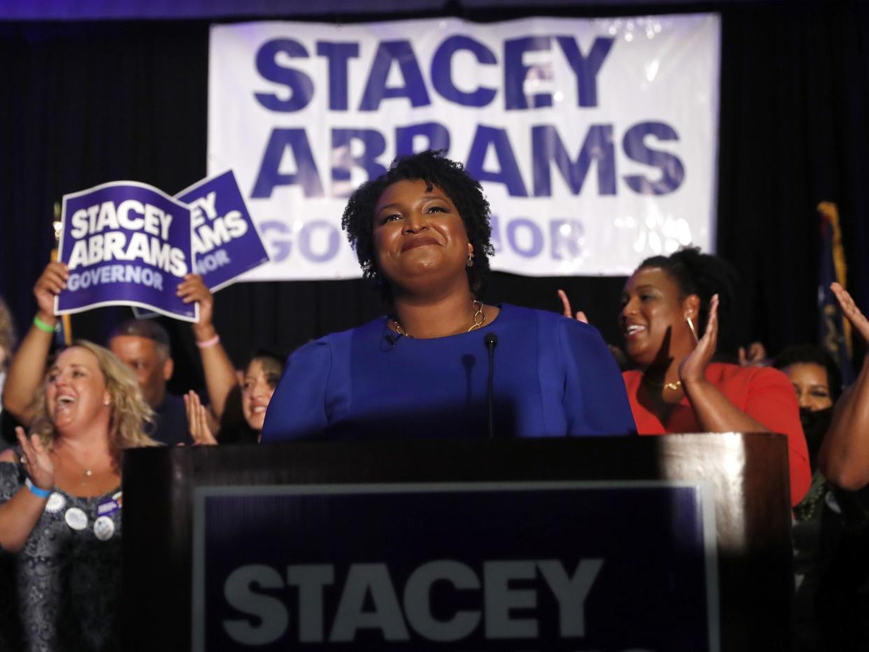 Abrams said her strategy for the mid-terms is to widen the electorate by attracting young voters and non-whites who hadn’t been casting ballots: AP