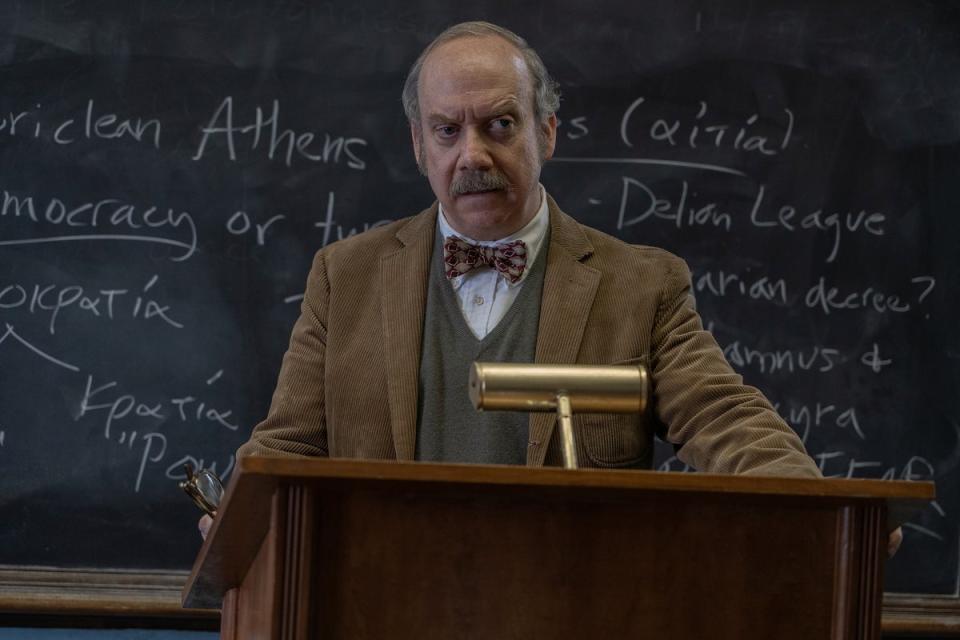 Paul Giamatti is up for Best Actor for his performance as classics professor Paul Hunham (AP)