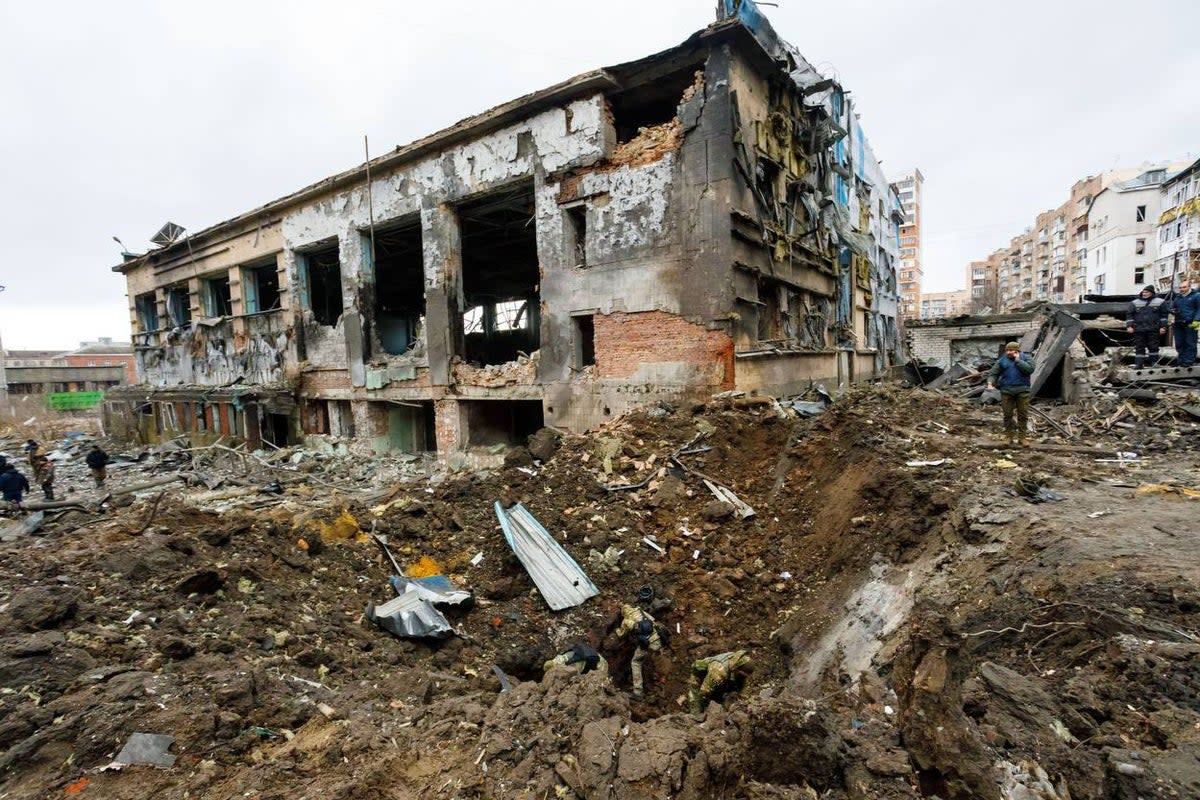 Oleg Sinegubov, Kharkiv’s governor, posted photos detailing extensive destruction of the eastern Ukrainian region (Oleg Sinegubov/Telegram)