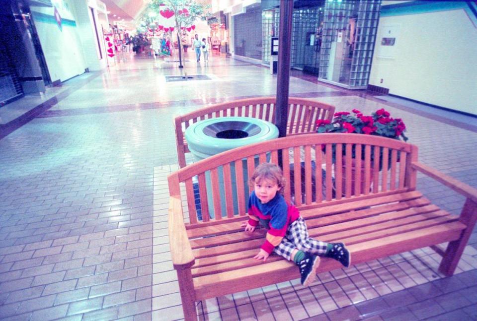 The Central Coast Plaza, San Luis Obispo’s first and only enclosed mall, was running out of steam by Feb. 19, 1998. Some of the store fronts near the end of the mall nearest Embassy Suites never found tenants. It was later torn down and rebuilt.