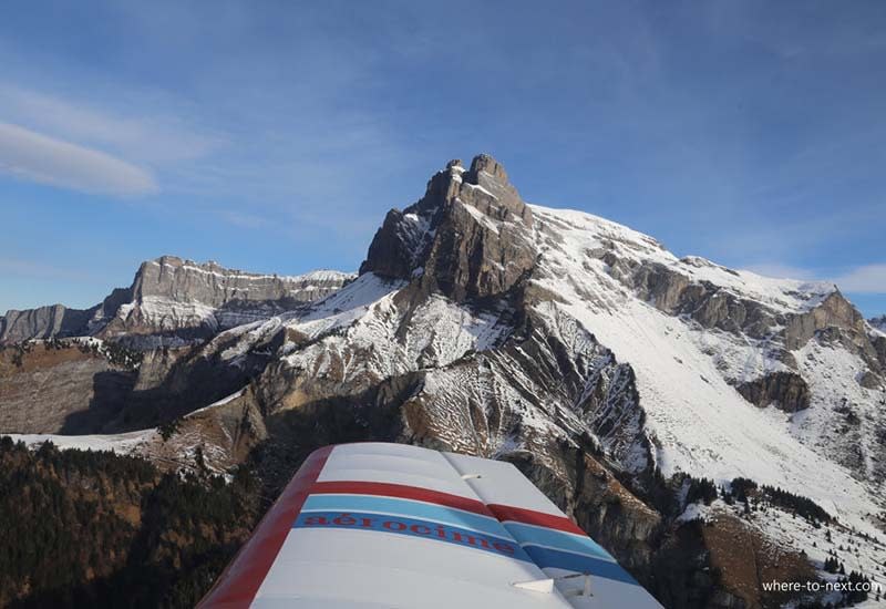 Take a scenic flight from Megeve and look at the Alps from a different perspective, up close and personal with ancient glaciers and face to face with Mt Blanc.