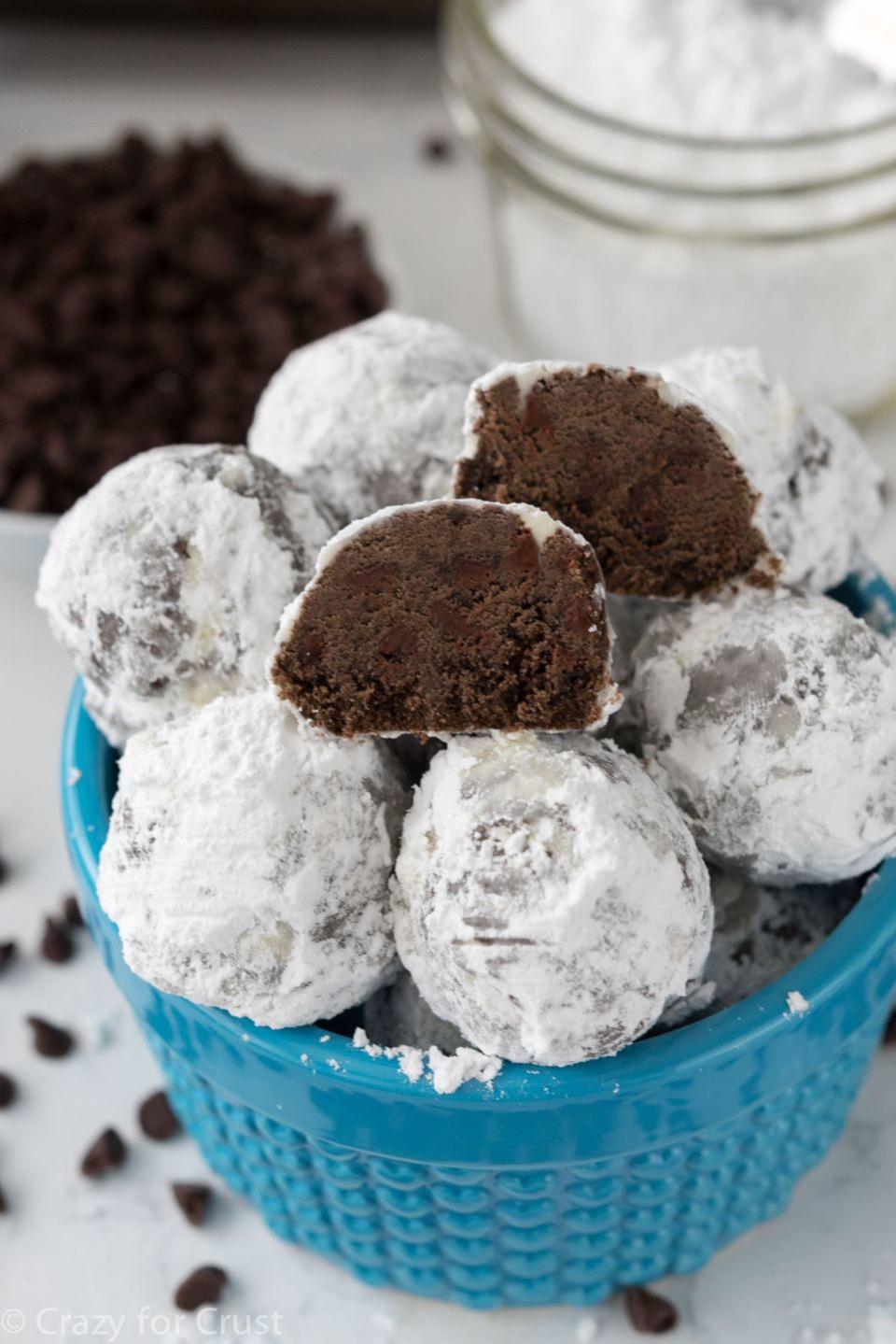 Double Chocolate Snowball Cookies