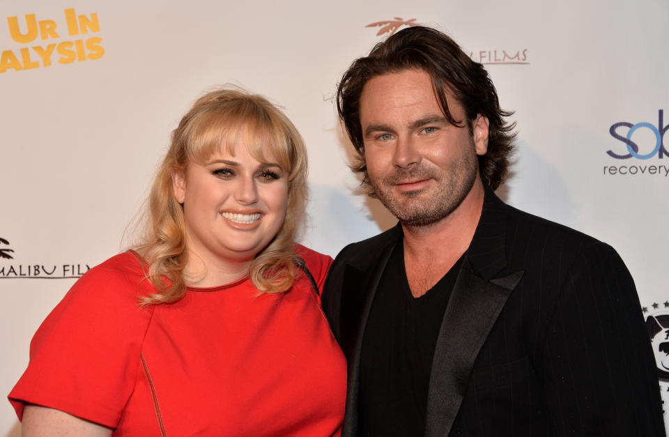 HOLLYWOOD, CA - JULY 01:  Actress Rebel Wilson (L) and actor Mickey Gooch Jr. arrive at the Los Angeles special screening of 