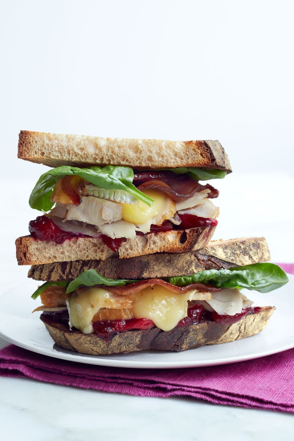 Turkey, Brie, and Bacon Sandwich