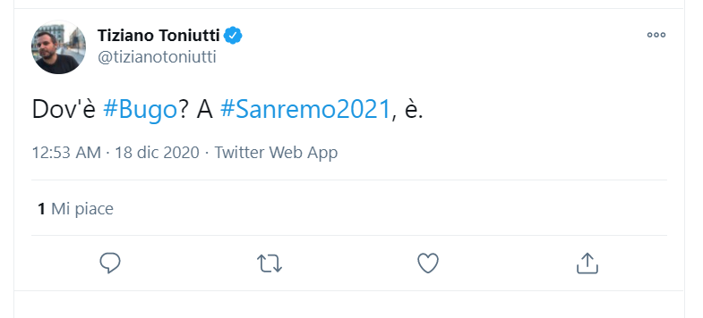 Nella scorsa edizione Morgan decise di modificare la parte iniziale del brano “Sincero”, dopo alcune incomprensioni avute proprio con Bugo, che abbandonò il palco durante l’esibizione. Il gesto di protesta aveva scatenato una valanga di meme sui social e adesso che la partecipazione di Bugo è ufficiale gli utenti sono tornati a sbizzarrirsi.