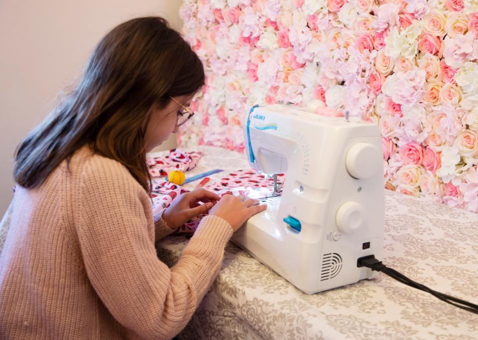 11-year-old Giuliana Demma, 11, of Freehold creates gowns for pediatric cancer patients. She started a charity that sends her handmade gowns to pediatric cancer patients. She was motivated by a 10-month-old cousin being diagnosed with cancer.   Freehold, NJWednesday, January 12, 2022 