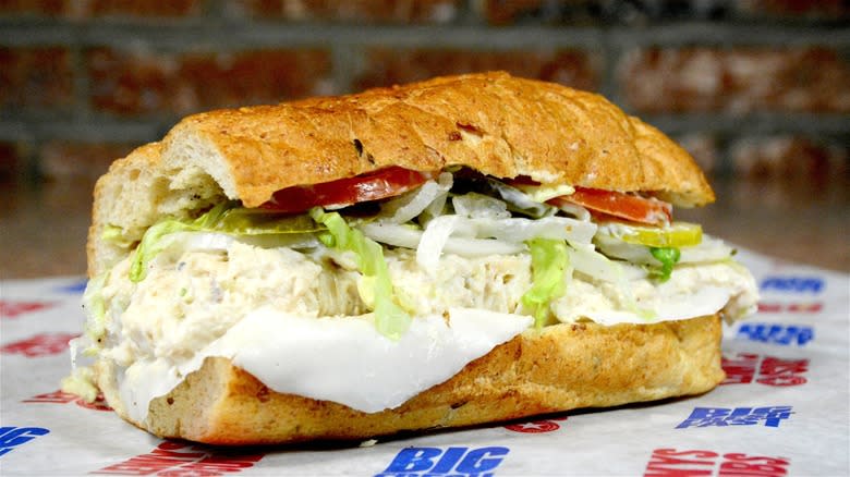 Chicken salad sub sandwich