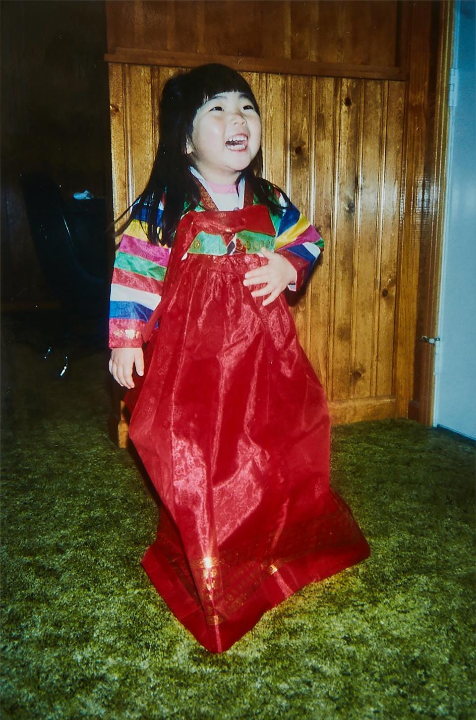Me rocking a traditional hanbok. My parents had one of my “big sibs” buy it for me in Korea.