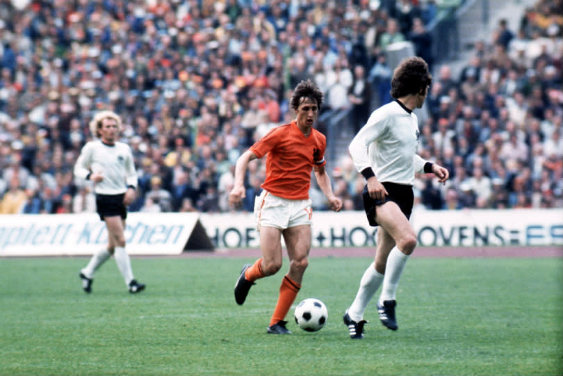 Rarely do the two best players face each other in a World Cup final; they did in 1974, though...