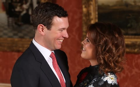 Princess Eugenie and Jack Brooksbank, who are engaged - Credit: Jonathan Brady/PA