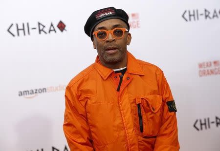 Spike Lee poses on the red carpet at the premiere of "Chi-Raq" in New York December 1, 2015. REUTERS/Shannon Stapleton