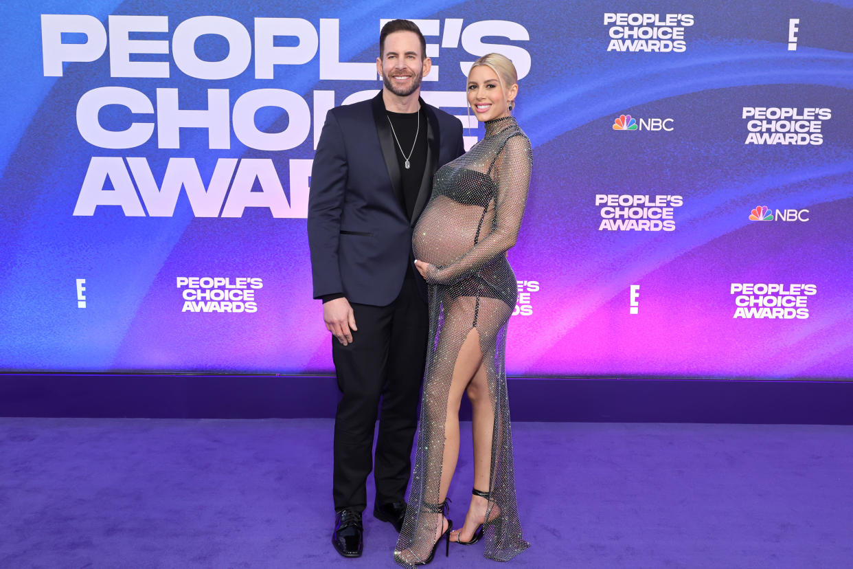 The couple had a cute red carpet moment.  (Amy Sussman / Getty Images)