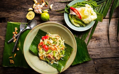 Green papaya salad - Credit: Tourism Authority of Thailand