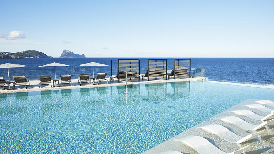 The infinity pool at 7Pines Resort Ibiza