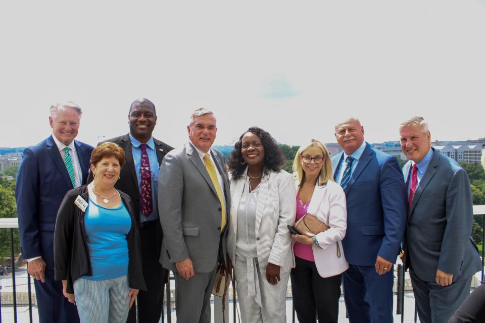 A bipartisan group of mayors advocate for mental health resources on Capitol Hill on Wednesday, July 19 in Washington, D.C.