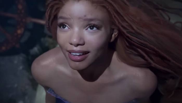 closeup of Halle as Ariel