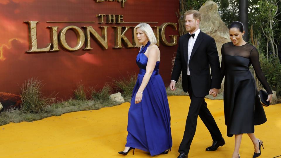 Harry and Meghan at the Lion King premier