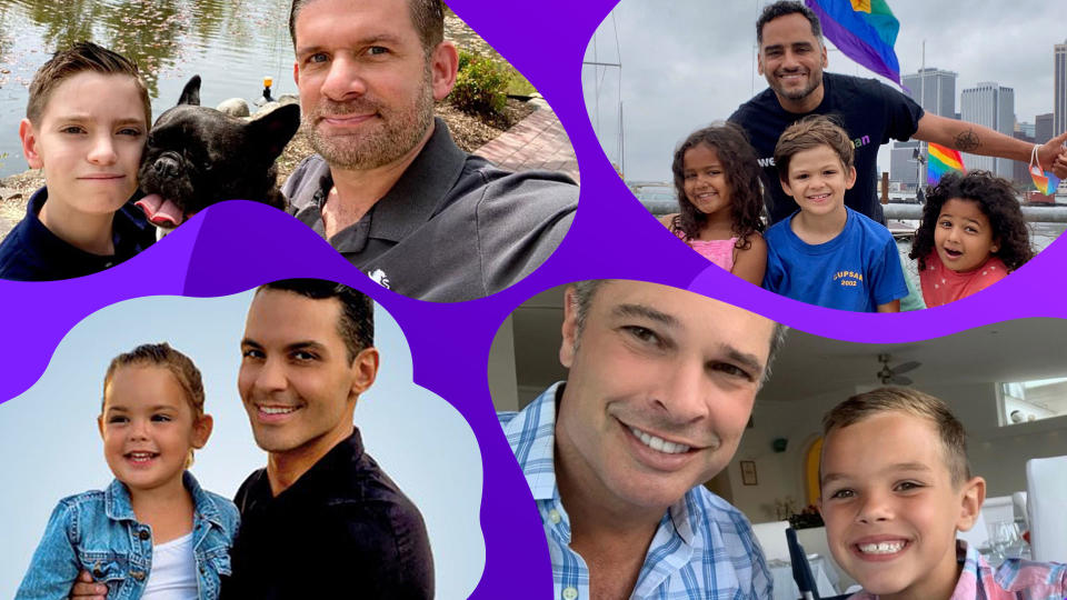 Single dads Len Evans, José Rolón, Bret Hunter, and Phelan Dante Fitzpatrick (clockwise from top left) share what they've learned about the journey of fatherhood. (All photos are courtesy) 