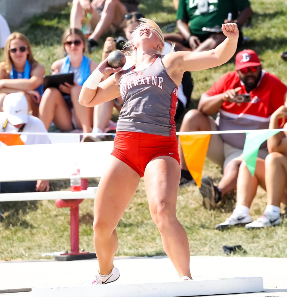 Norwayne's Allie Morlock finished seventh in the shot put and discus to earn All-Ohio in both.