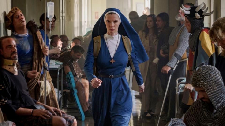 Betty Gilpin in Mrs. Davis.