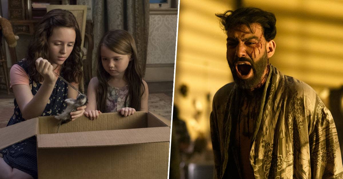  Lulu Wilson and Violet McGraw in The Haunting of Hill House/Rahul Kohli in The Fall of the House of Usher. 