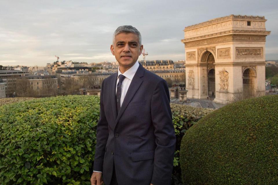 French visit: Sadiq Khan in Paris: PA