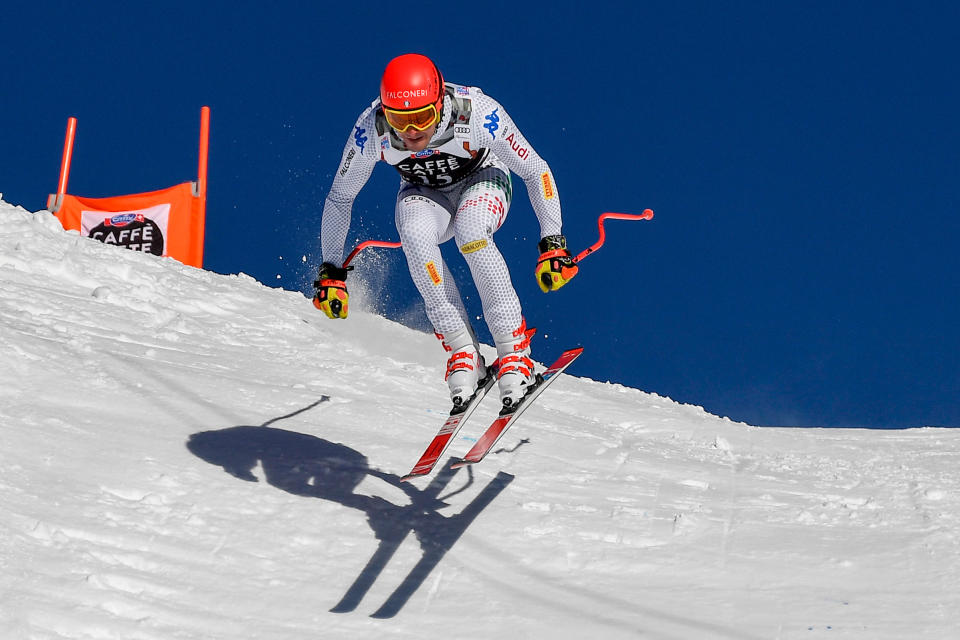 Italy's Christof Innerhofer competes in the Men's Downhill of the Lauberhorn during the FIS Alpine Ski World Cup, on January 19, 2019, in Wengen. (Photo by Lionel BONAVENTURE / AFP)        (Photo credit should read LIONEL BONAVENTURE/AFP via Getty Images)