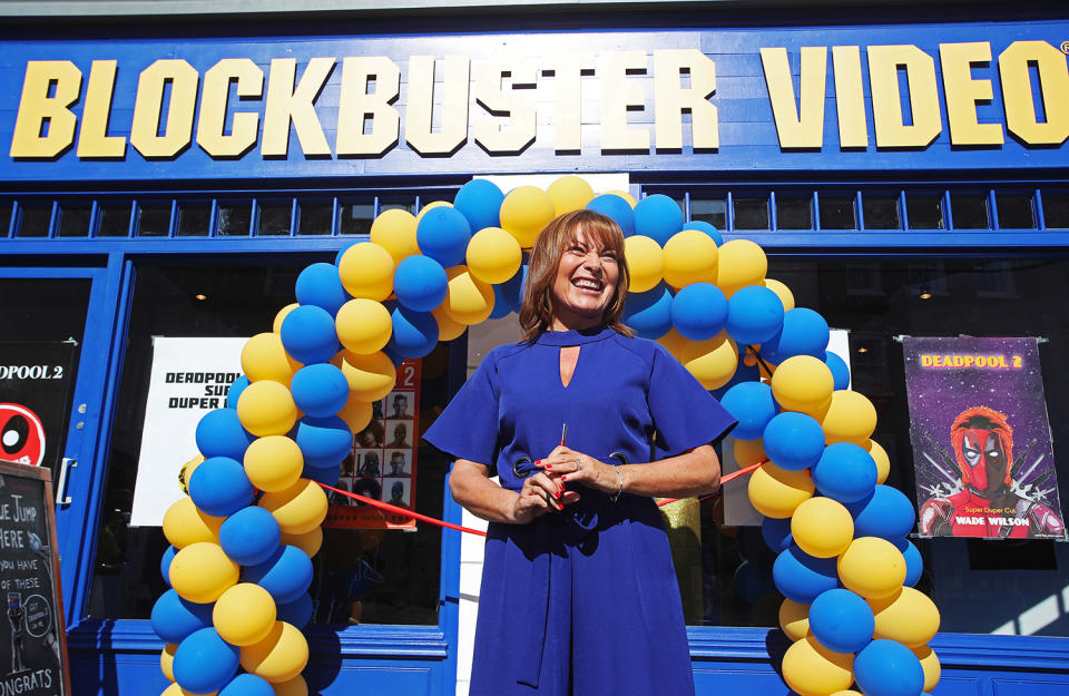 Deadpool enlists Lorraine Kelly to open new Blockbuster Video