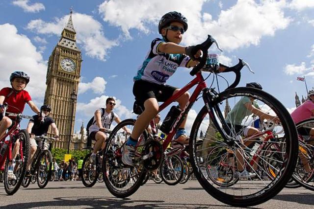 RideLondon is one of the largest mass-participation cycling events in the world and aims to promote cycling and encourage people of all ages and abilities to get on their bikes (AFP via Getty Images)