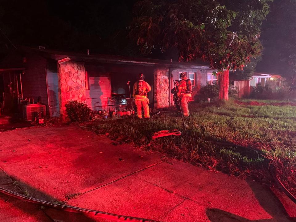 Firefighters battled a fire at a house on West Lorraine Drive in Mary Esther late Saturday night.